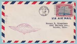 UNITED STATES FIRST FLIGHT COVER - 1928 FROM SAN JOSE CALIFORNIA - CV060