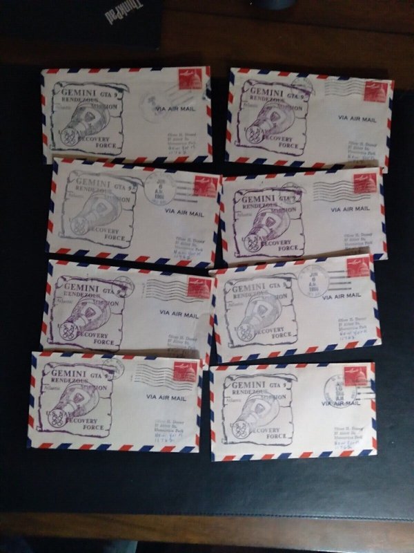 Lot of 8 Card Stock 8 Cent Airmail 1962 US Postage Stamps Scott C64