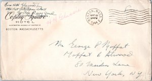 United States Ships Soldier's Free Mail 1944 Boston, Mass., U.S.S. Mount Olym...