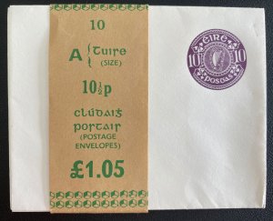 10 Mint Ireland Eire Postal Stationery Envelopes Lot