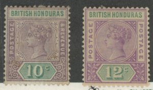 British Honduras #43-44 Unused Single (Queen)