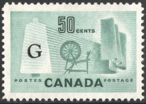 Canada SC#O38 50¢ Textile Industry: G Overprint (1952) MNH