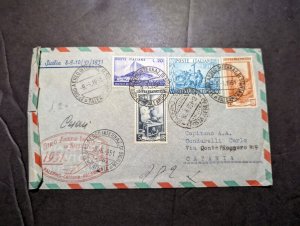 1951 Italy Airmail Cover Palermo Sicilia to Catania