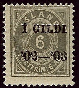 Iceland SC#53 Facit#52 Mint cracked gum Fine SCV$700....Worth a Close Look!!