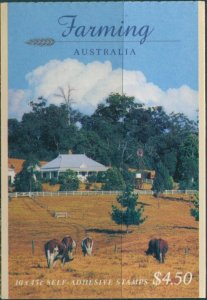 Australia booklet 1998 SG1759-1763 45c Farming strips MNH