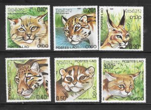 Laos #346-51 NGAI Set of 6 CATS