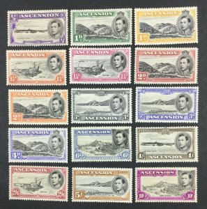 MOMEN: ASCENSION ISLAND SG #38-47 P13.5 1938 MINT OG 5NH/H £500 LOT #61681