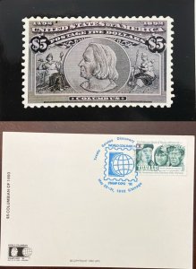 D)1992, TUVALÚ, CARD WITH STAMPS V CENTENARY OF THE DISCOVERY OF AMERICA