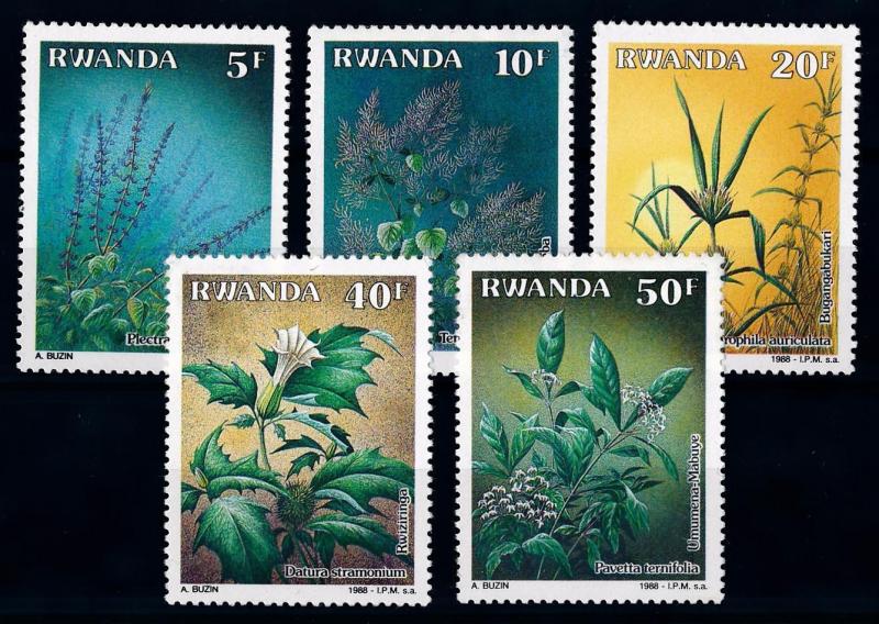 [66538] Rwanda 1989 Flora Medicinal Plants  MNH