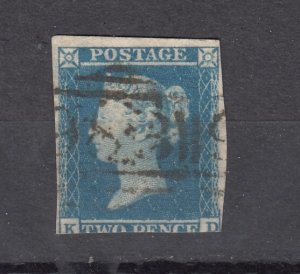 J43798 JLStamps 1841 great britain used #4 queen