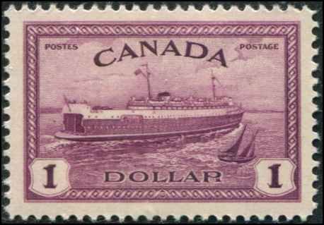Canada SC# 273  Train Ferry $1.00 MH