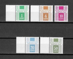 SINGAPORE 1977/8 SG D11/15 MNH Cat £350