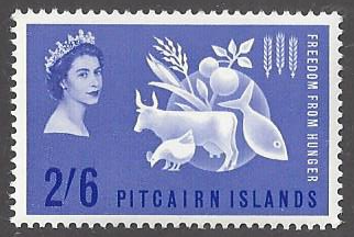 Pitcairn Islands  #35 mint, freedom from hunger, issued 1963