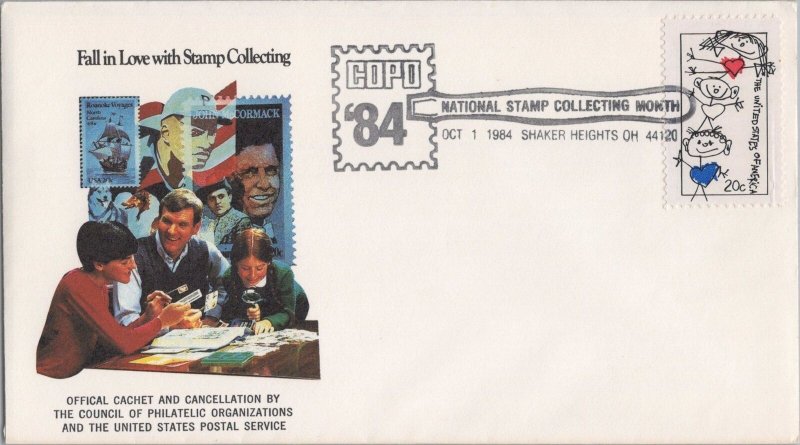 ZAYIX US Event Cover -  COPO '84 National Stamp Collecting Month official cachet 