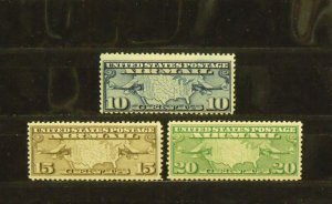 14713   USA   Mint Hinged # C7, C8, C9                            CV$ 11.25