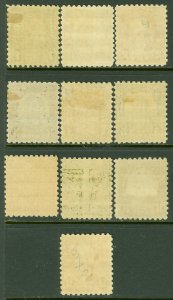 EDW1949SELL : USA 1923-26 Scott #581-90 Short set. Fine-Very Fine, MOG. Cat $136