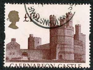 GB £1.50 Castle High Value with SHIFT OF PERFORATION. Used.