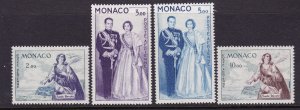 Monaco Scott C55-58, 1960 Prince & Princess & St. Devote Airs, VF MNH. Scott $85