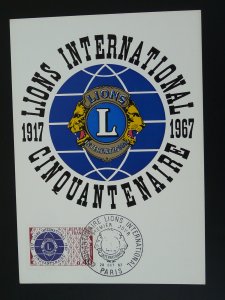 50 years of Lions Club maximum card France 1967