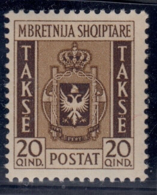 ITALY occ. ALBANIA  Sassone Tax n.3 SIGNED RAYBAUDI MNH** cv 360$