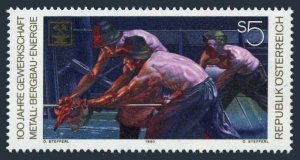 Austria 1521,MNH.Michel 2009. Metalworkers and Miners Trade Union,100,1990.