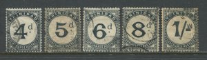 Trinidad 1885 4d to 1/ Postage Dues used