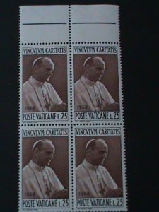 ​VATICAN CITY-1968-SC#-461-3 JOHN PAUL VI-VISITING TO COLUMBIA-MNH BLOCK SET VF-