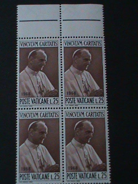 ​VATICAN CITY-1968-SC#-461-3 JOHN PAUL VI-VISITING TO COLUMBIA-MNH BLOCK SET VF-