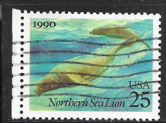 USA 2509: 25c Northern Sea Lion (Eumetopias jubata) , used, VF