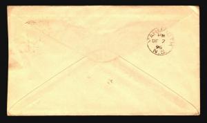 Canada 1896 Hamilton Large Triple Ring Cancel Cover  - Z15349