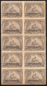 1898, US 1/2c, Block of 10, MH, perf separations & thins, Sc R162