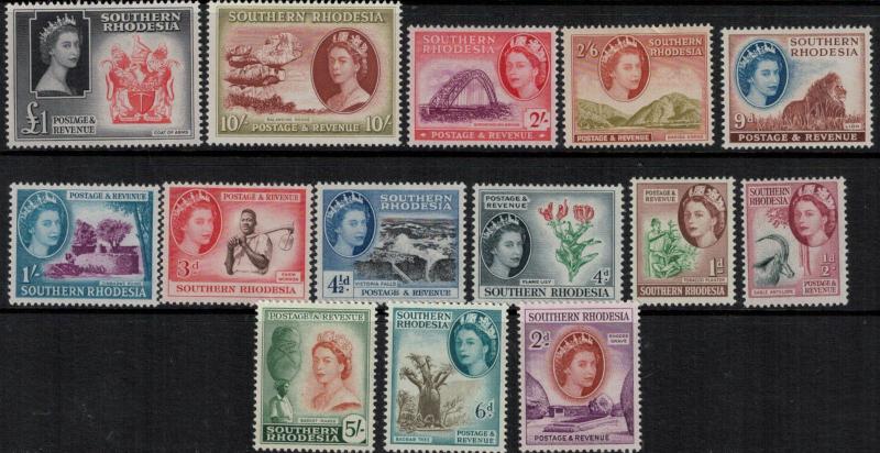 Southern Rhodesia 1953 SC 81-94 Set LH CV $98