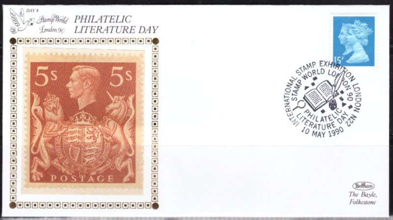 F1467   GREAT BRITAIN   Cover # MH190   Philatelic Lit. Day - Benham Silk Cachet