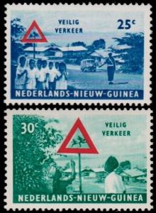 ✔️ NETHERLANDS NEW GUINEA 1962 - TRAFFIC SAFETY - MI. 73/74 ** MNH
