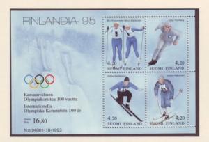 Finland Sc 933 1994 Olympic Medalists stamp sheet mint NH