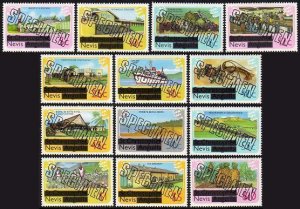 Nevis 100-112 SPECIMEN,MNH.Michel 25-37. Views,Sea crab,Lobster,Fruit,College,