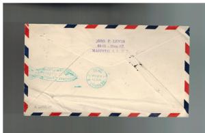 1930 Brazil Graf Zeppelin cover Private Condor Stamp USA Overprint