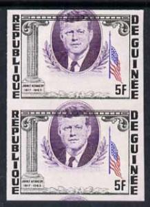 Guinea - Conakry 1964 Kennedy Memorial 5f imperf proof pa...