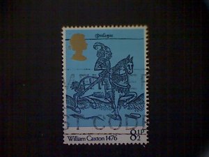 Great Britain, Scott #794, used (o), 1976, William Caxton, The Squire, 8½p