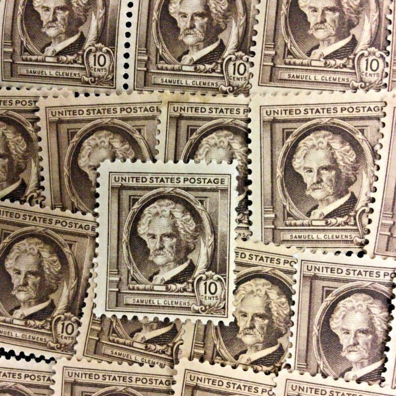 863 Samuel Clemens/Mark Twain-Famous American 30 Mint Hinged 10 cent   1940  