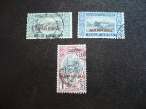 Stamps - India - Saurashtra - Scott# O1-O3 - Used Part Set of 3 Stamps