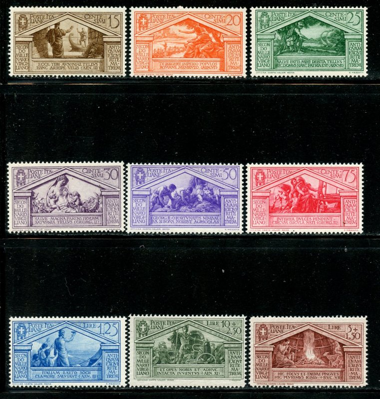 Italy, # 248-56, Mint Hinge. CV $ 161.50