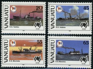 Vanuatu #474-477 Steamships Boats Australia Bicentennial 1988 Postage Stamps MLH