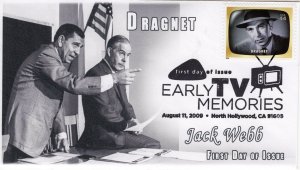 AO-4414e-2, 2009, Early TV Memories, FDC, Add-on Cachet, Pictorial Postmark, Dra