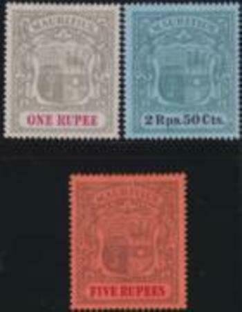 Mauritius 1902 SC 124-126 MLH Set