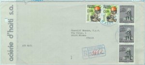 84289 - HAITI - POSTAL HISTORY - REGISTERED COVER  to ITALY - Medicine BREAST