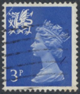 Wales   Machin 3p  SG W15  1 band   SC# WMMH2   Used  see details & scans