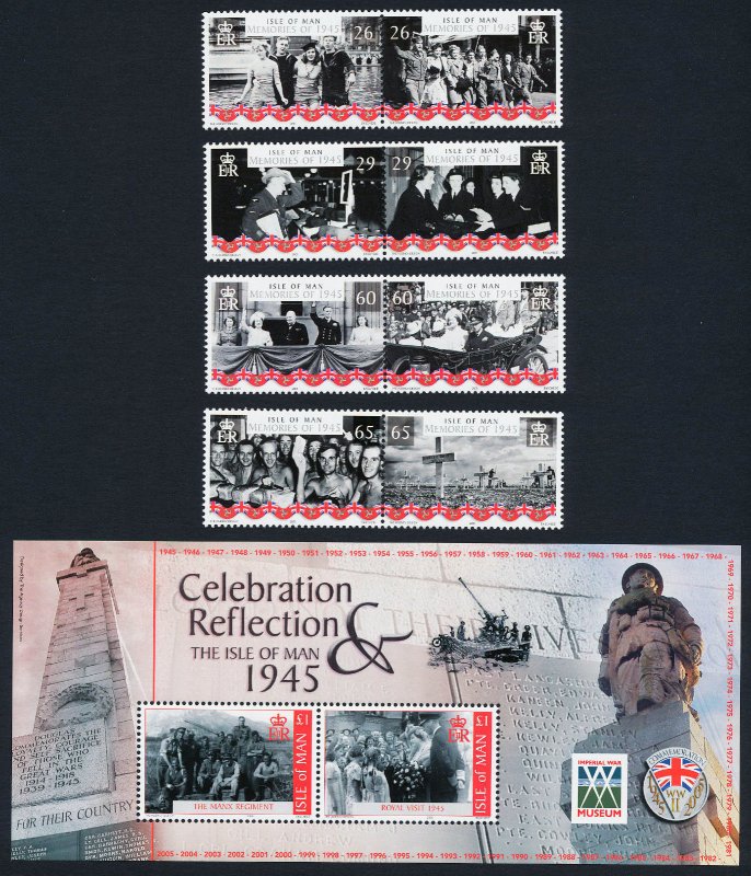 Isle of Man 2005 - Military, 60th Anniversary of Victory MNH Sets  # 1087-1091