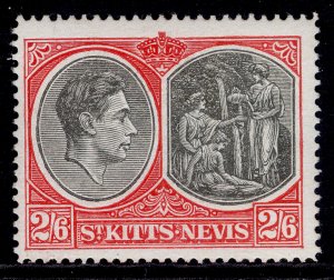 ST KITTS-NEVIS GVI SG76ab, 2s 6d black & scarlet, LH MINT. Cat £12.