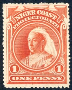 NIGER COAST PROTECTORATE 1894 SC#44a F MHR scv $25.00  *Bay Stamps*